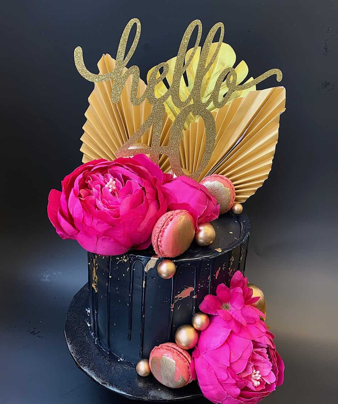 black buttercream cake 3