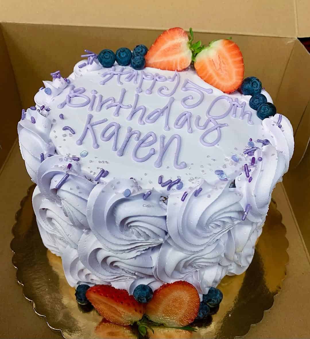 violet fruit cake